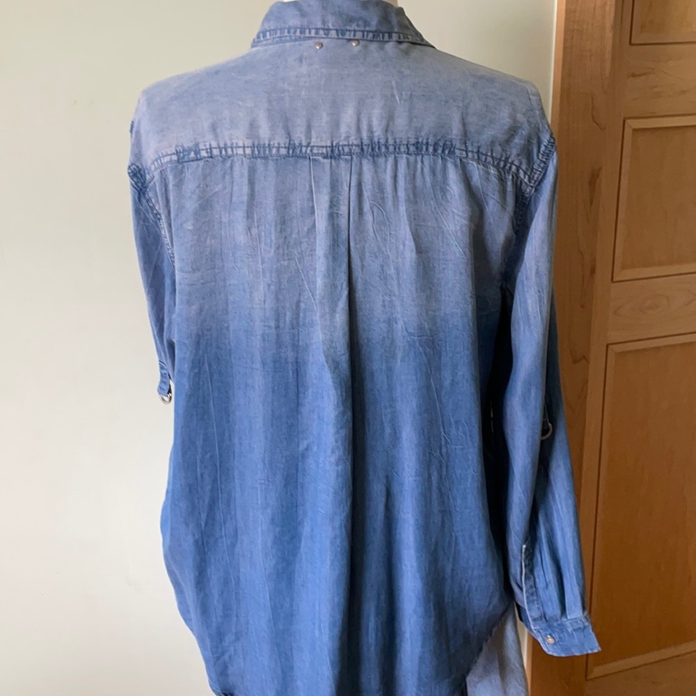 SOLD Calvin Klein Sustainable Jean Shirt, Size L - Picture 10 of 16